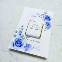 Свадебный шоколад "Синие розы"